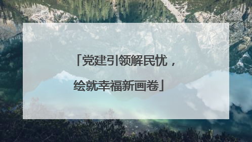 党建引领解民忧，绘就幸福新画卷